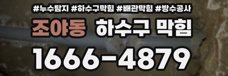 조야동 하수구 막힘