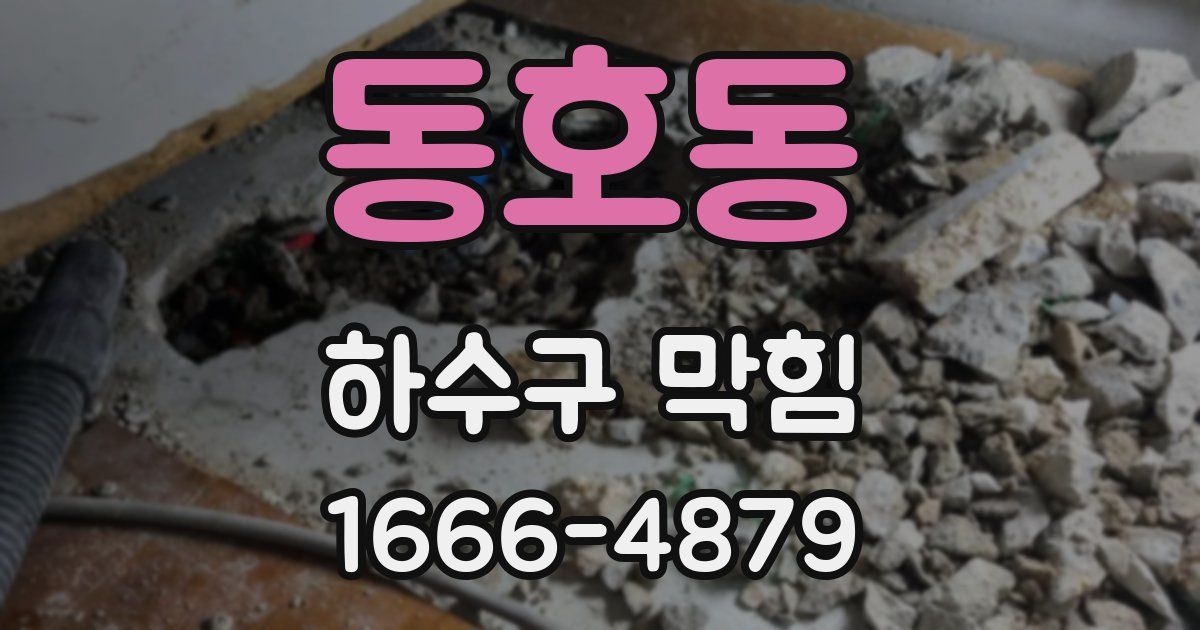 동호동 하수구 막힘