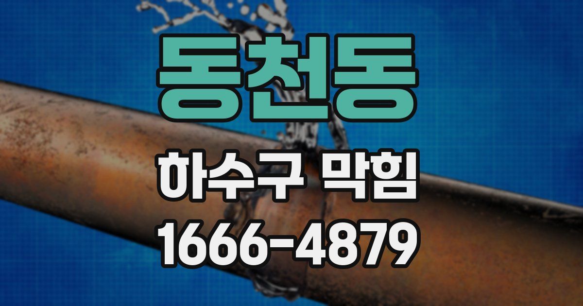 동천동 하수구 막힘