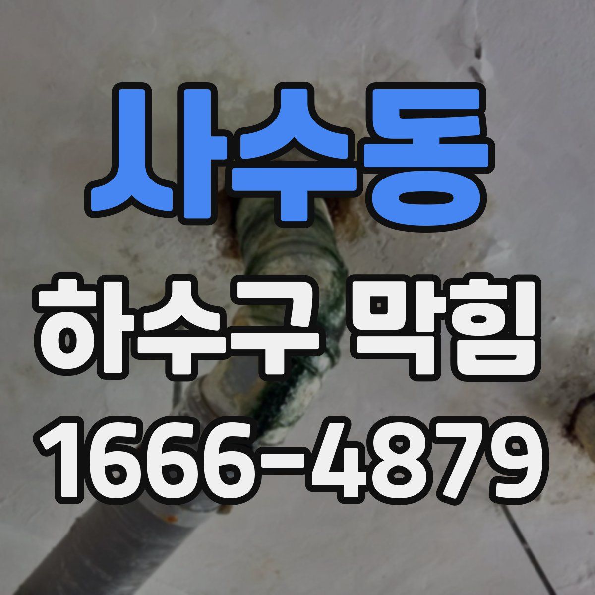 사수동 하수구 막힘