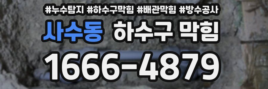 사수동 하수구 막힘