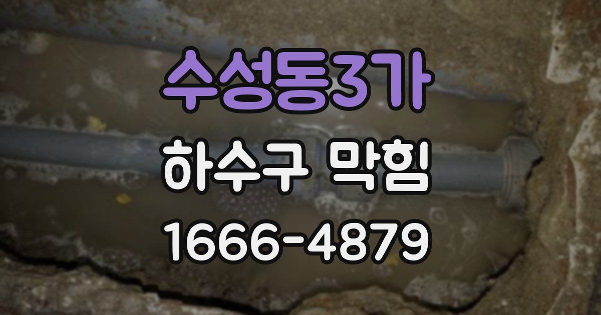 수성동3가 하수구 막힘