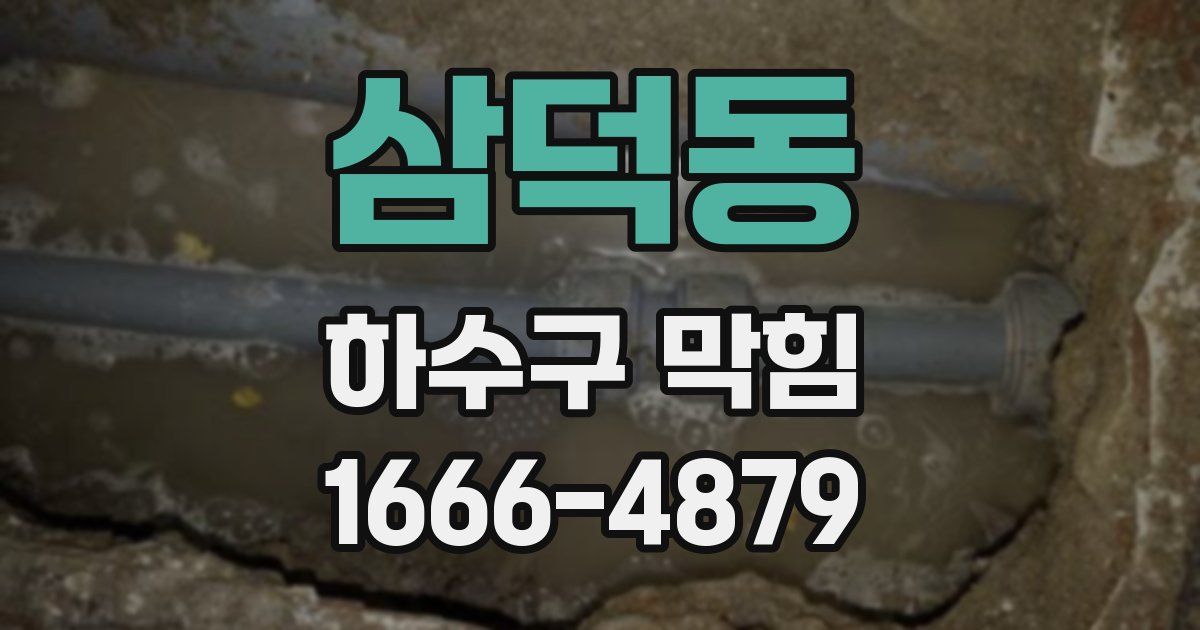 삼덕동 하수구 막힘