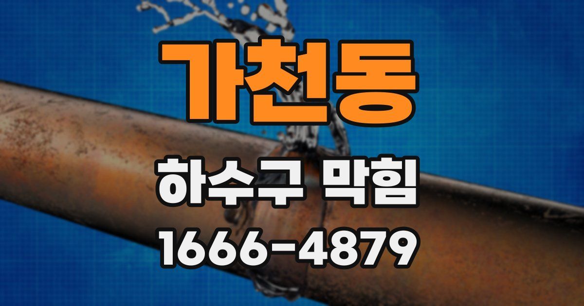 가천동 하수구 막힘