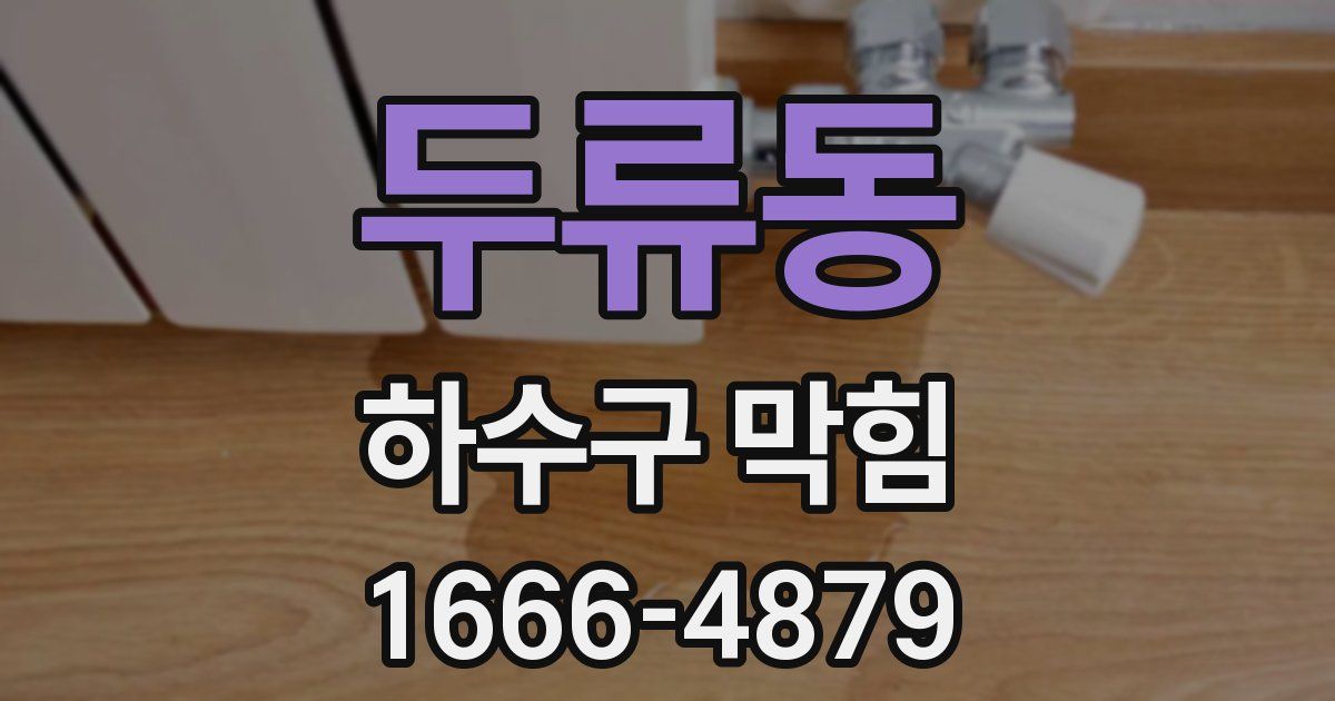두류동 하수구 막힘