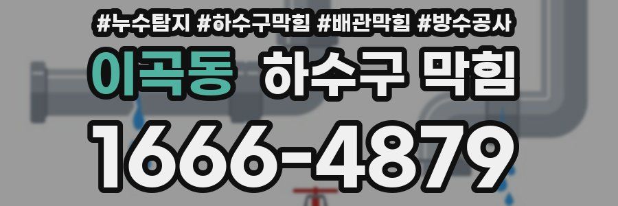 이곡동 하수구 막힘