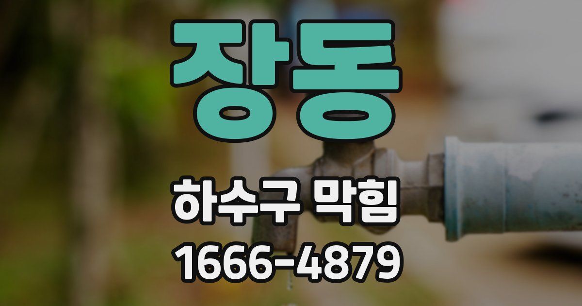 장동 하수구 막힘