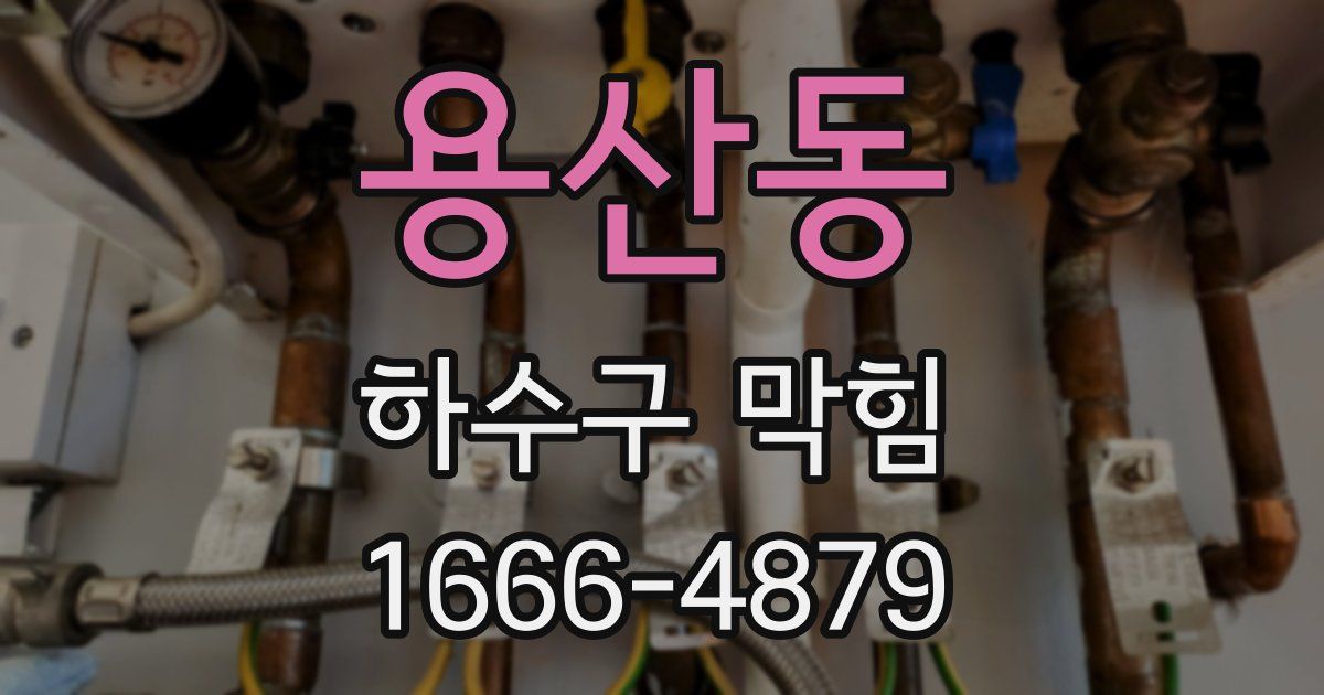 용산동 하수구 막힘