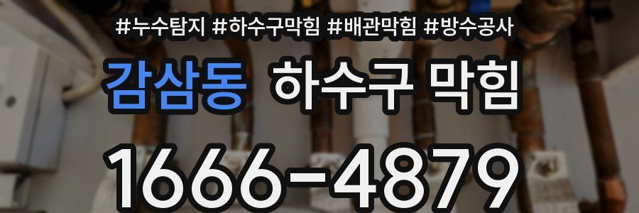 감삼동 하수구 막힘