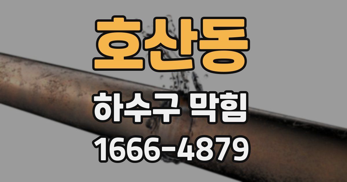 호산동 하수구 막힘