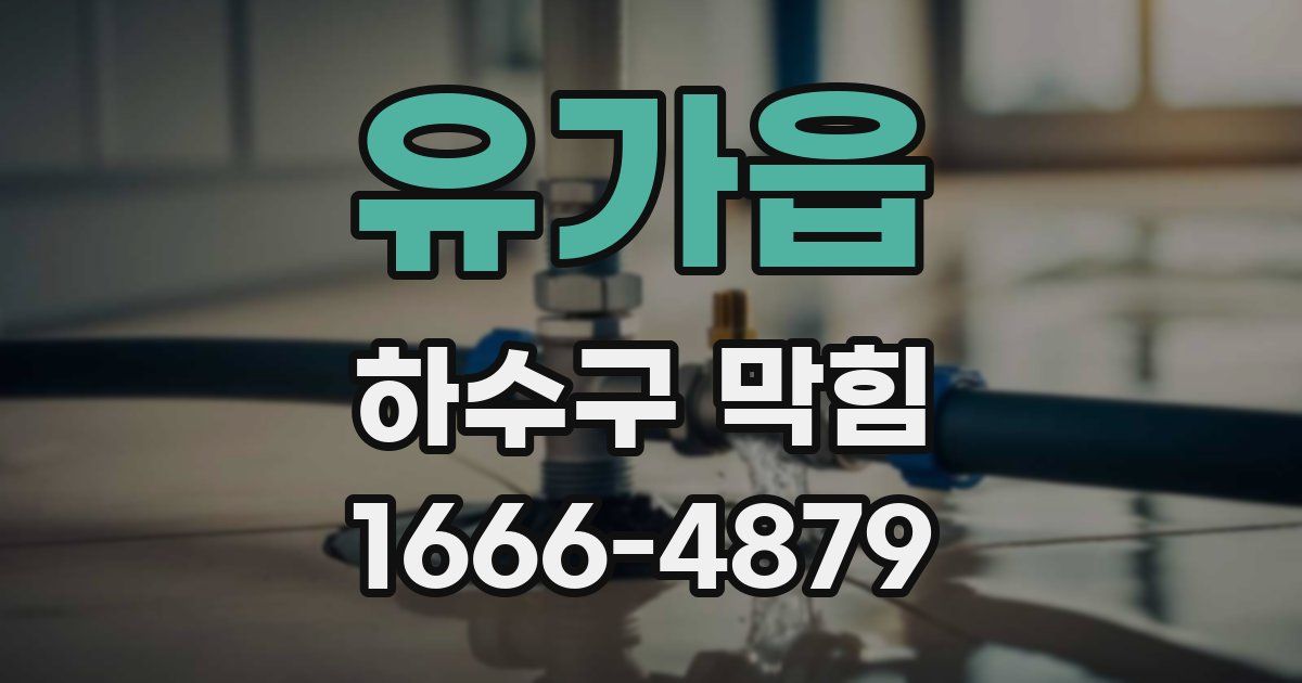 유가읍 하수구 막힘