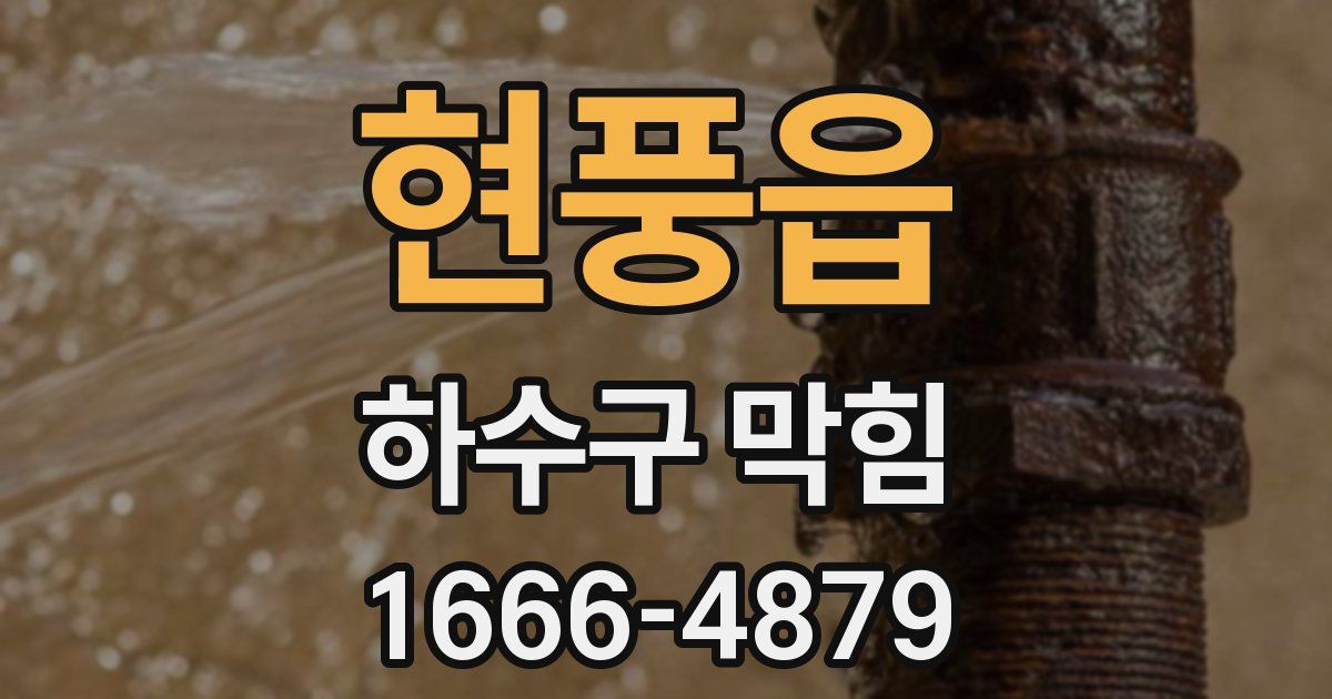 현풍읍 하수구 막힘