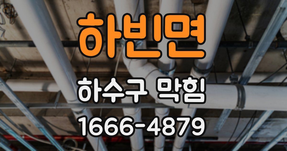 하빈면 하수구 막힘