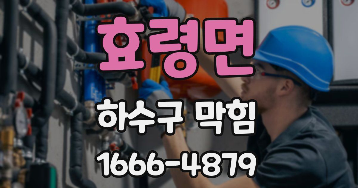 효령면 하수구 막힘
