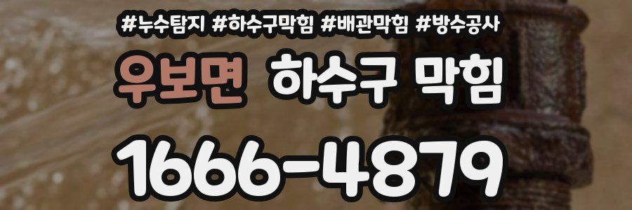 우보면 하수구 막힘