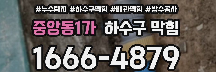 중앙동1가 하수구 막힘