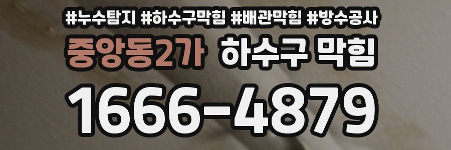 중앙동2가 하수구 막힘
