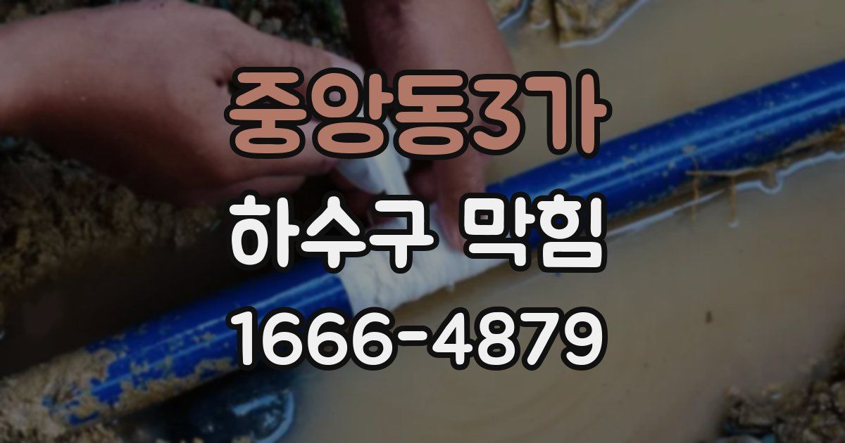중앙동3가 하수구 막힘