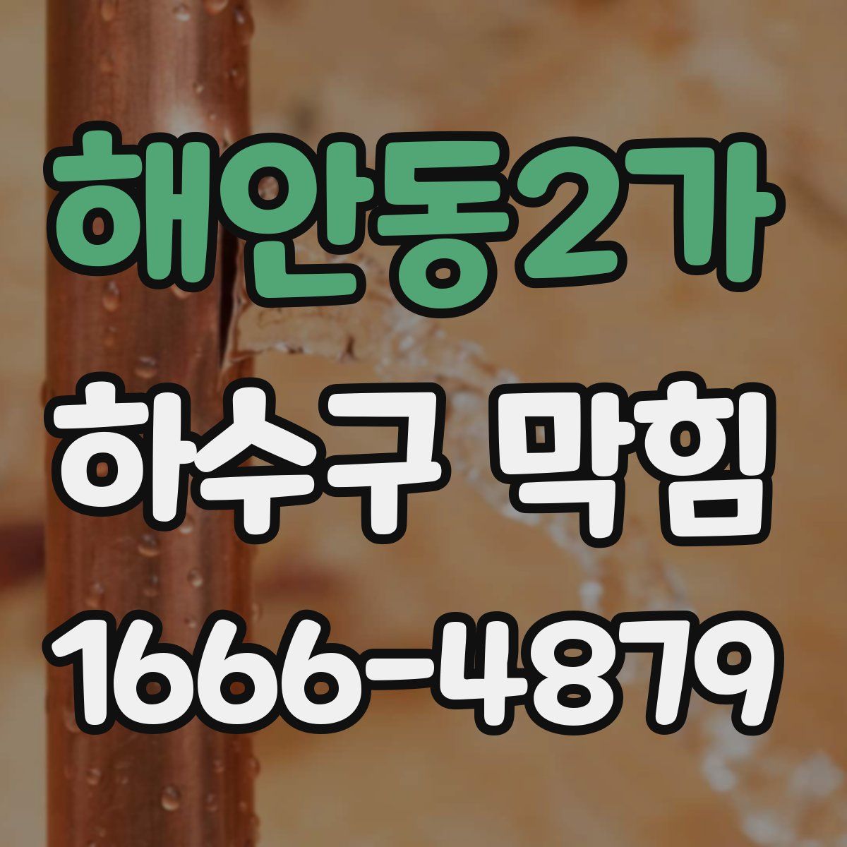 해안동2가 하수구 막힘