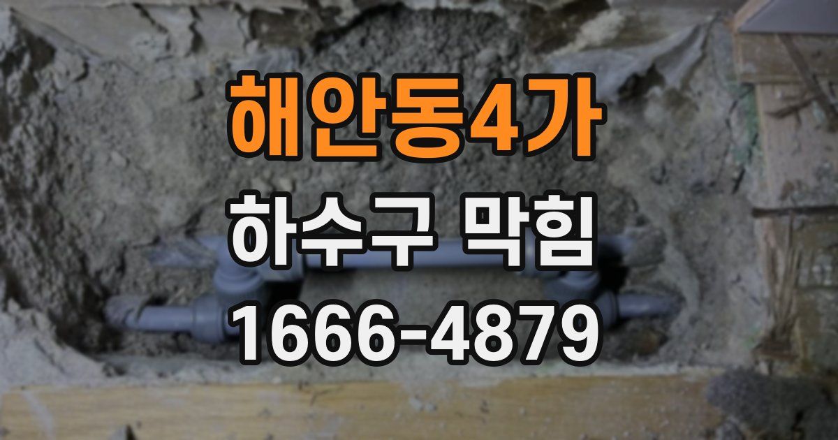 해안동4가 하수구 막힘
