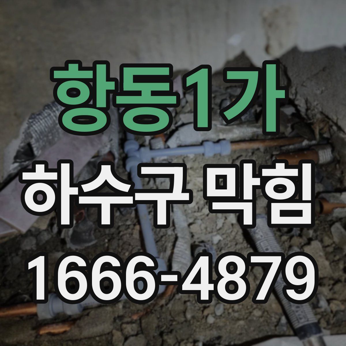 항동1가 하수구 막힘