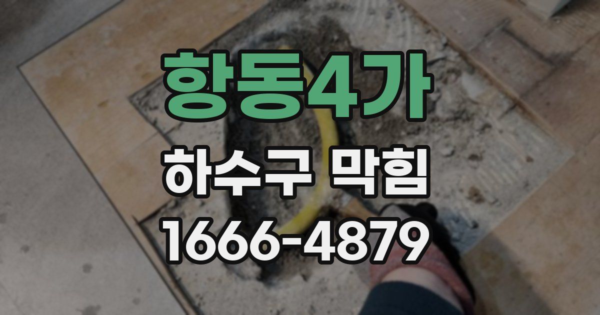 항동4가 하수구 막힘