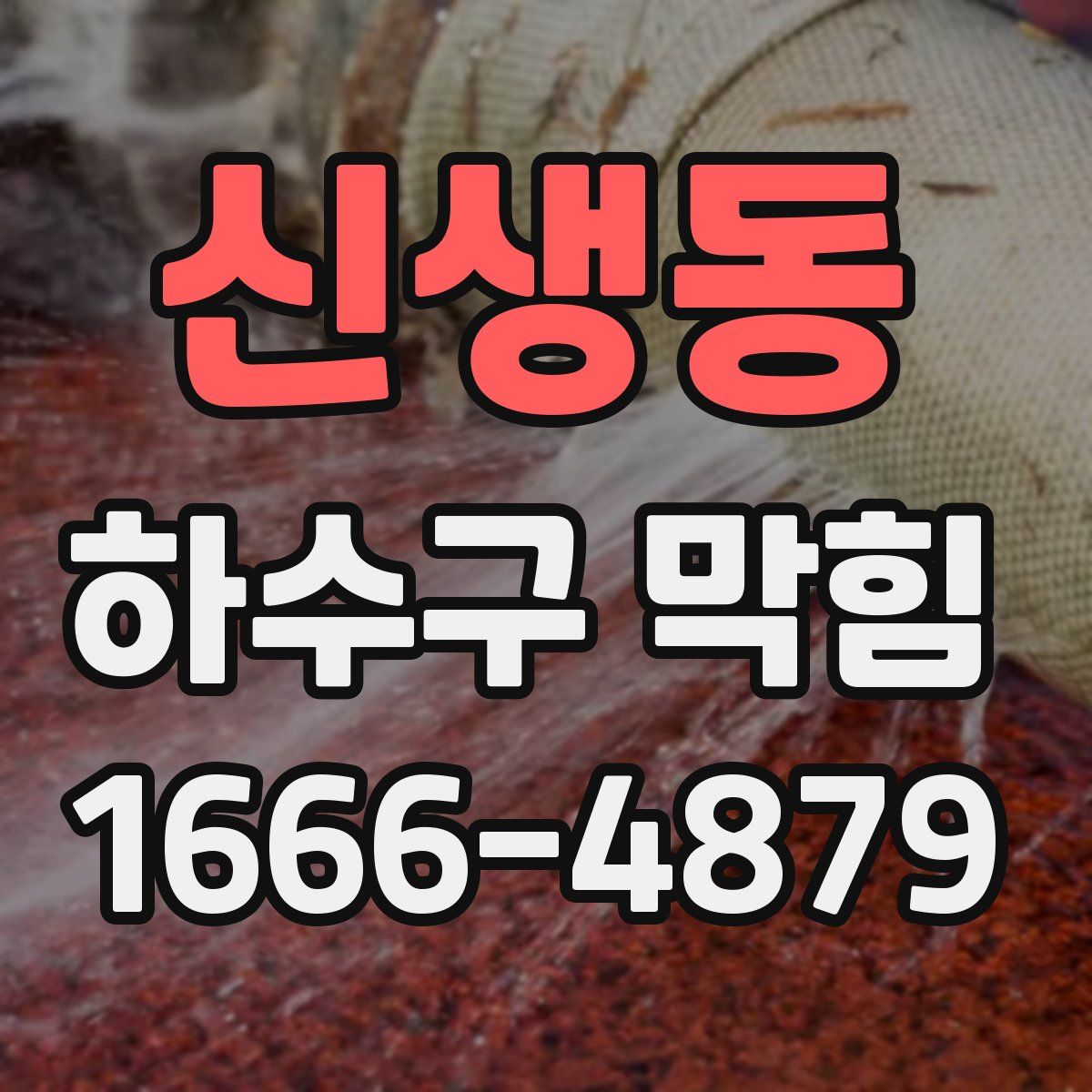 신생동 하수구 막힘