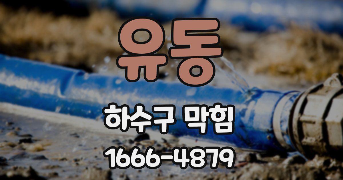 유동 하수구 막힘