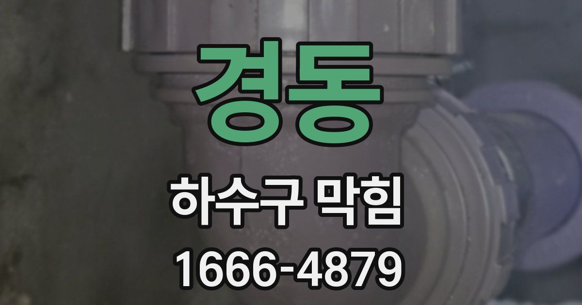경동 하수구 막힘