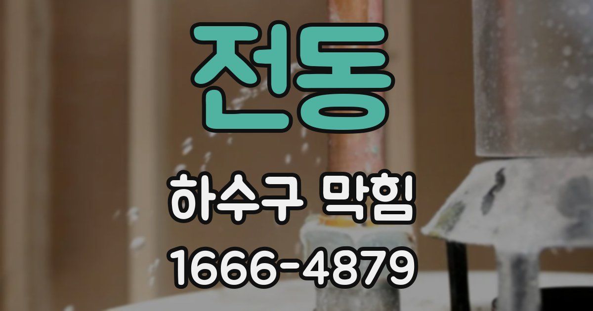 전동 하수구 막힘