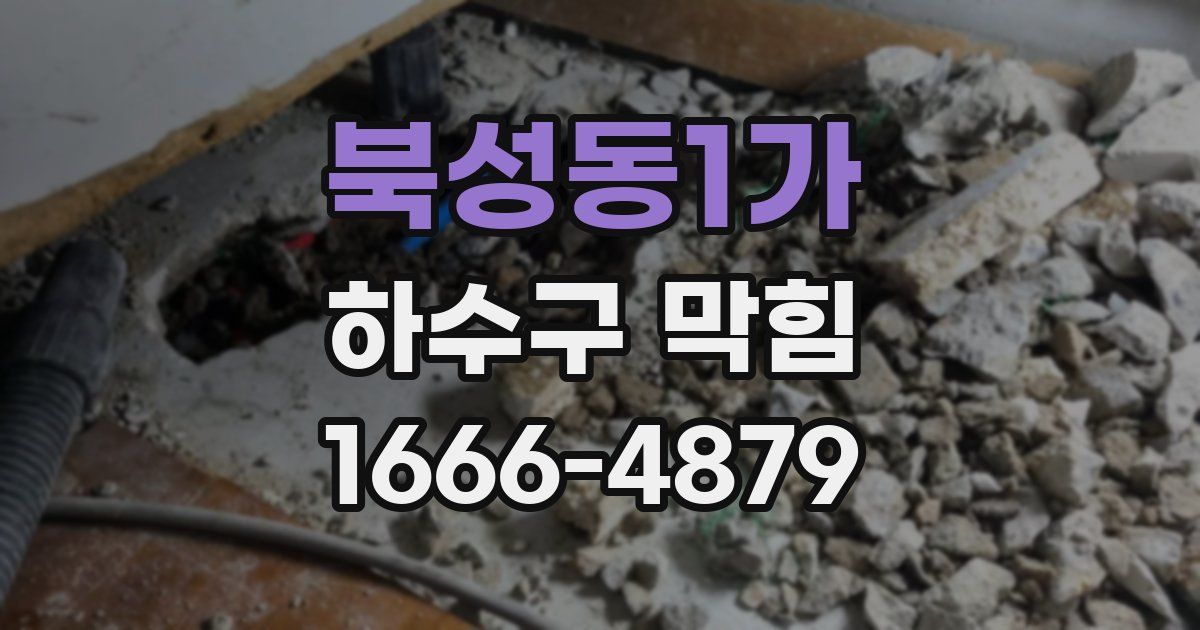 북성동1가 하수구 막힘