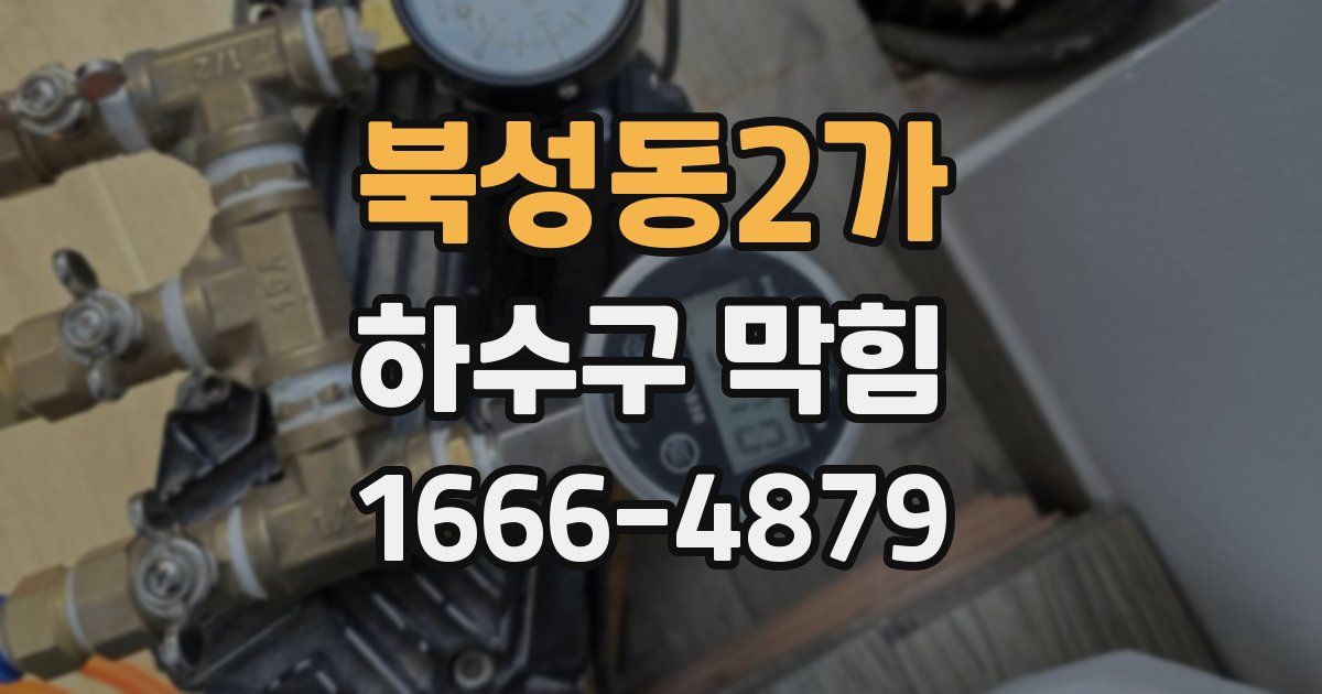 북성동2가 하수구 막힘