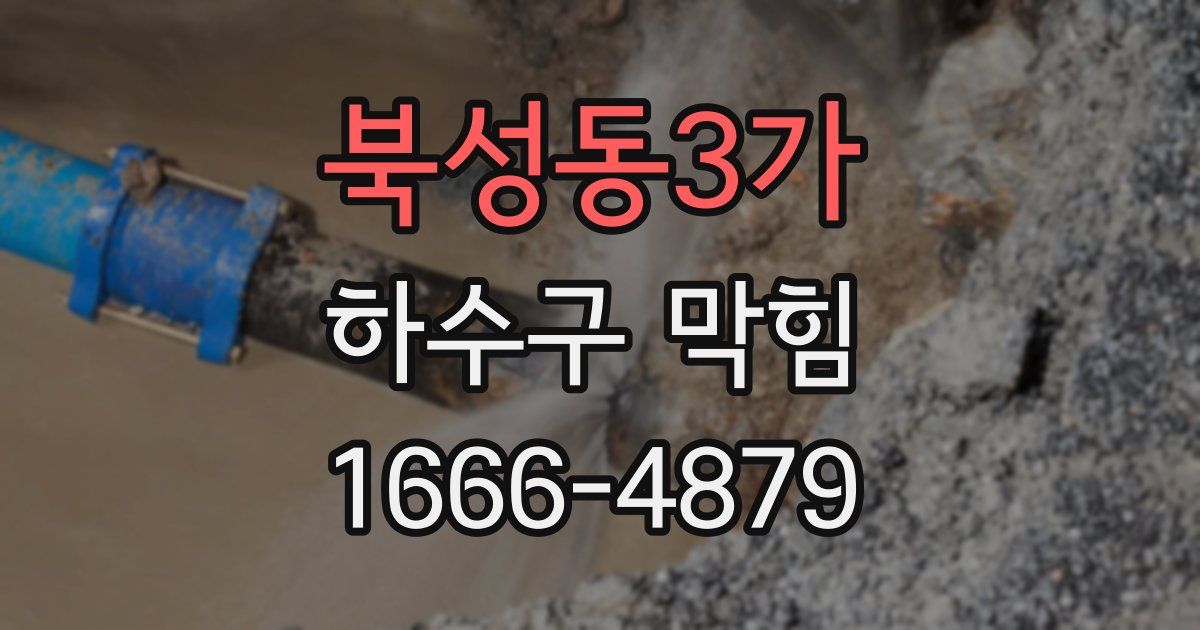 북성동3가 하수구 막힘