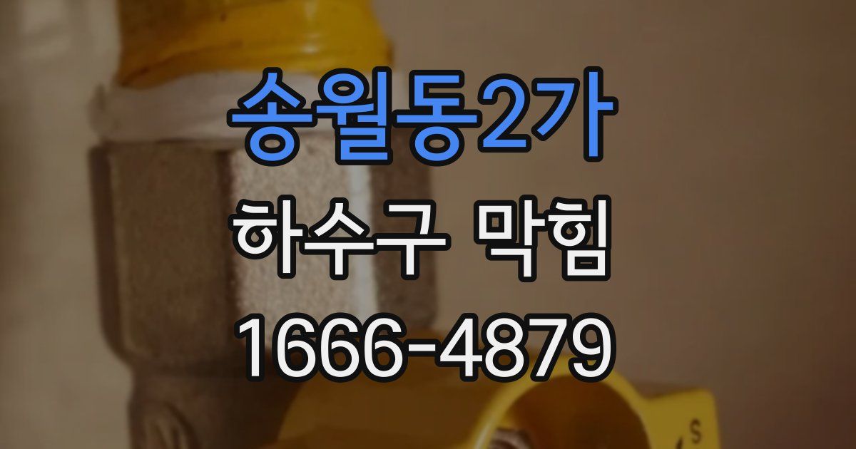 송월동2가 하수구 막힘