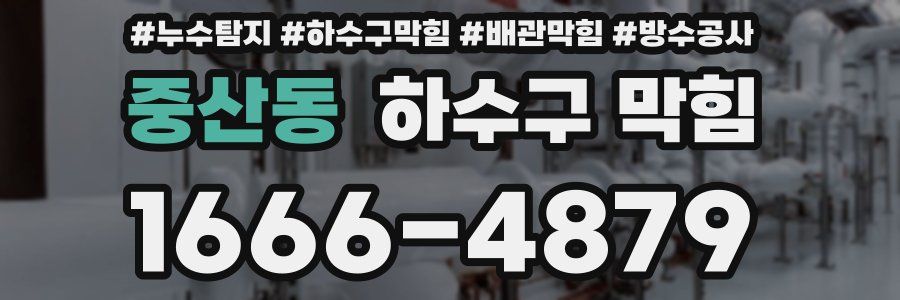중산동 하수구 막힘