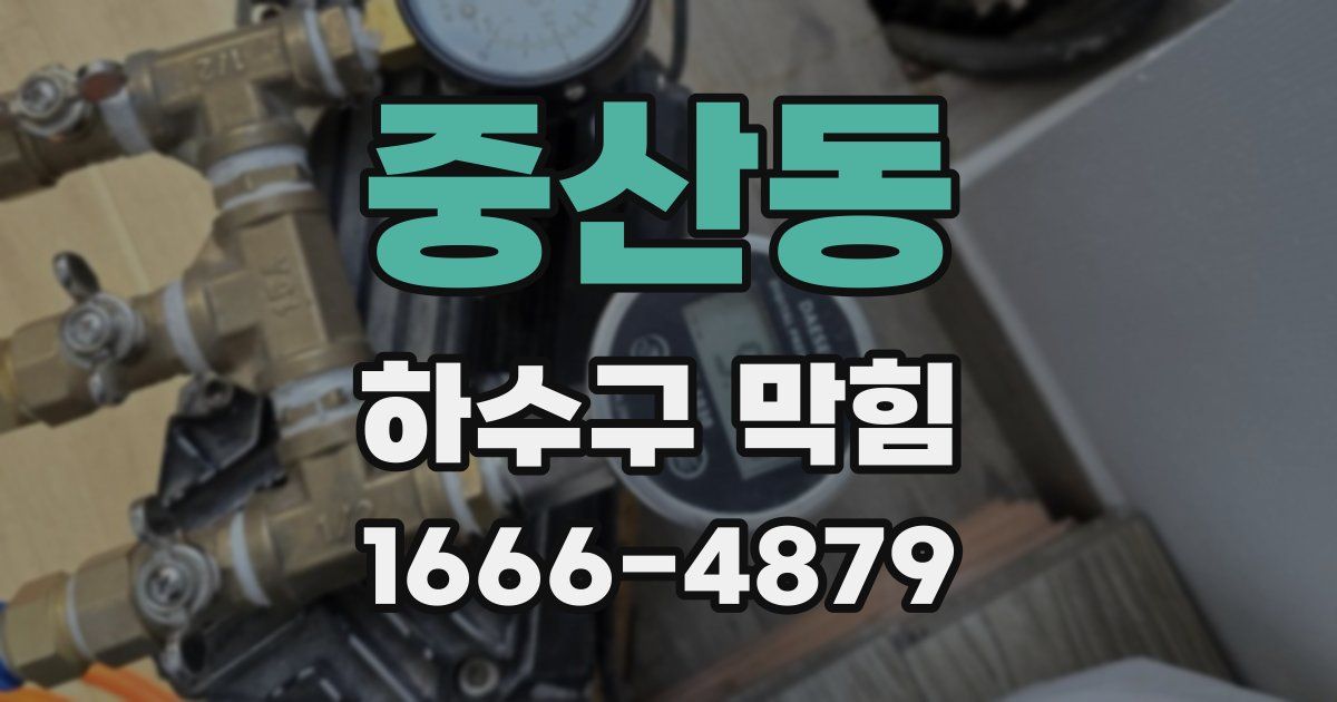 중산동 하수구 막힘