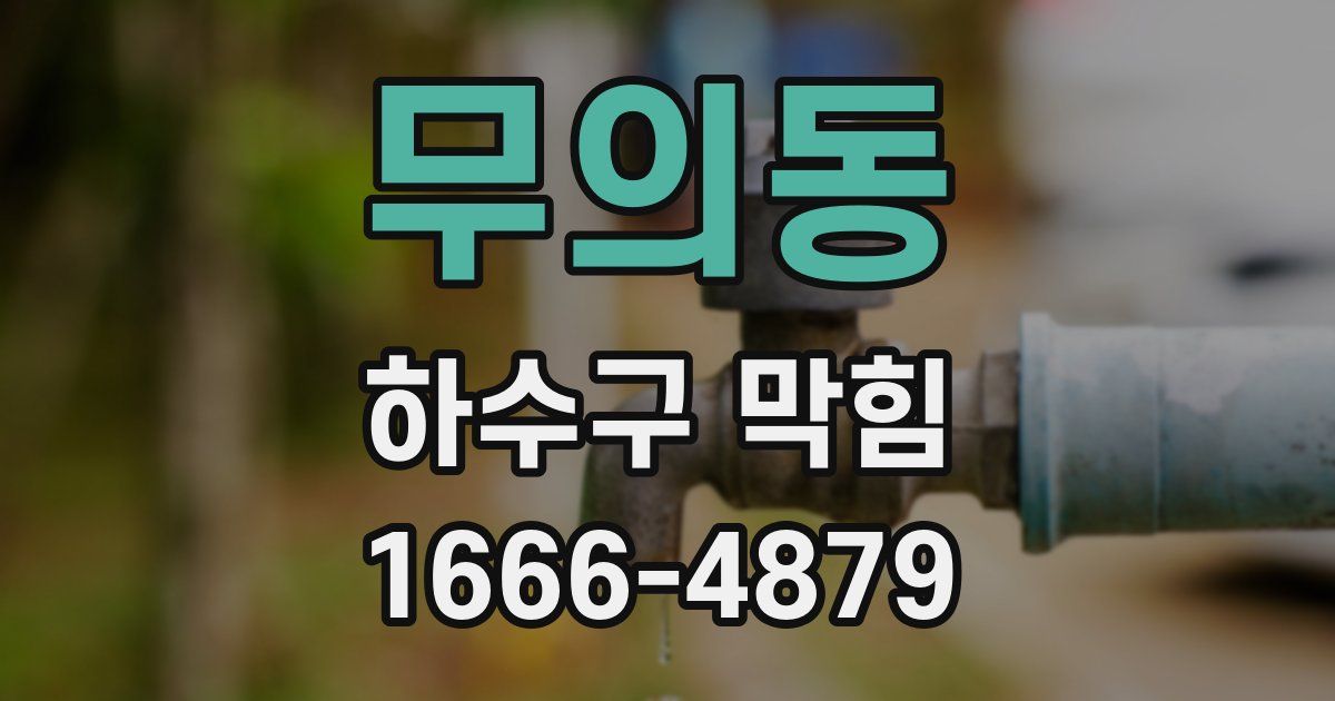 무의동 하수구 막힘