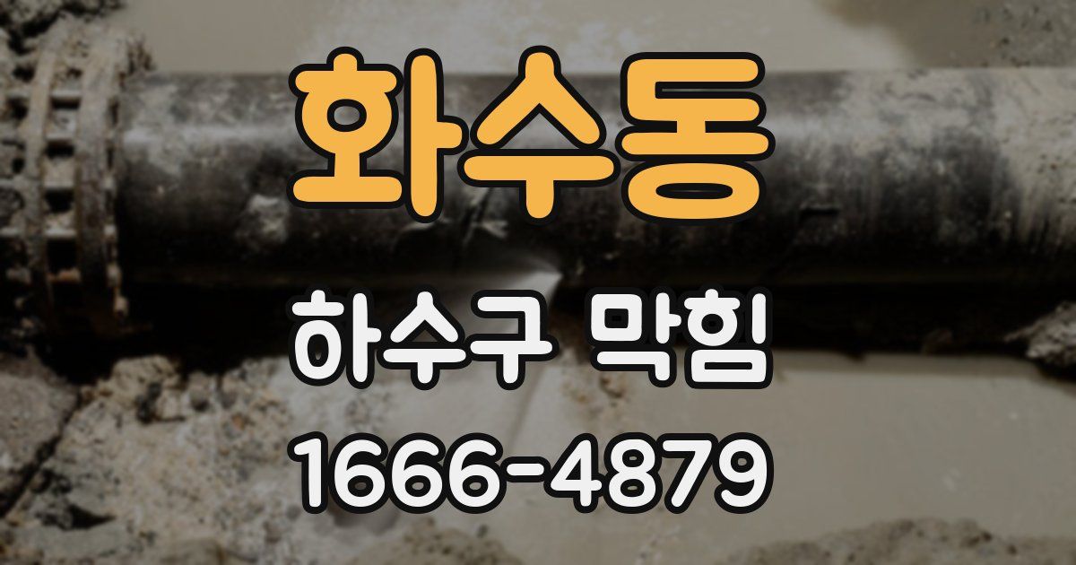 화수동 하수구 막힘