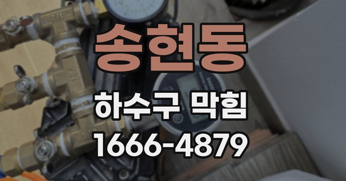 송현동 하수구 막힘