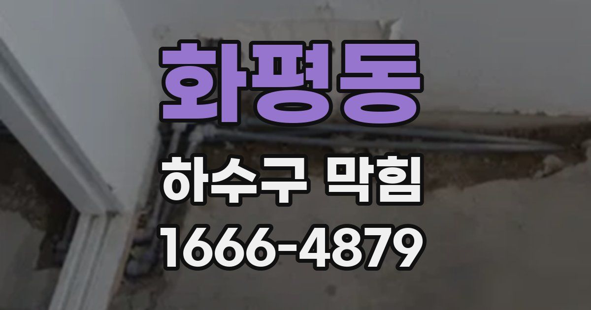 화평동 하수구 막힘