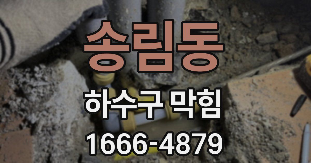송림동 하수구 막힘