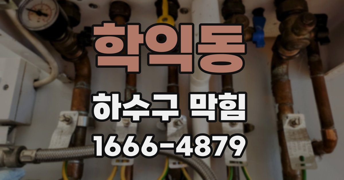 학익동 하수구 막힘