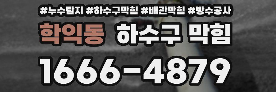 학익동 하수구 막힘
