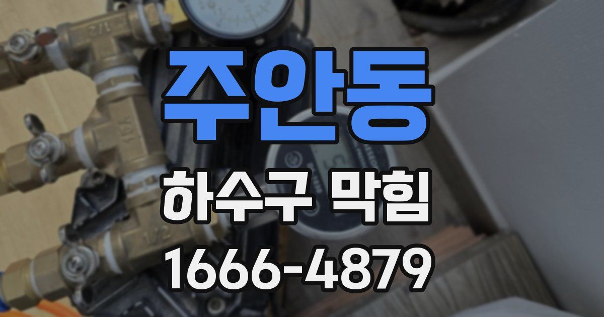 주안동 하수구 막힘