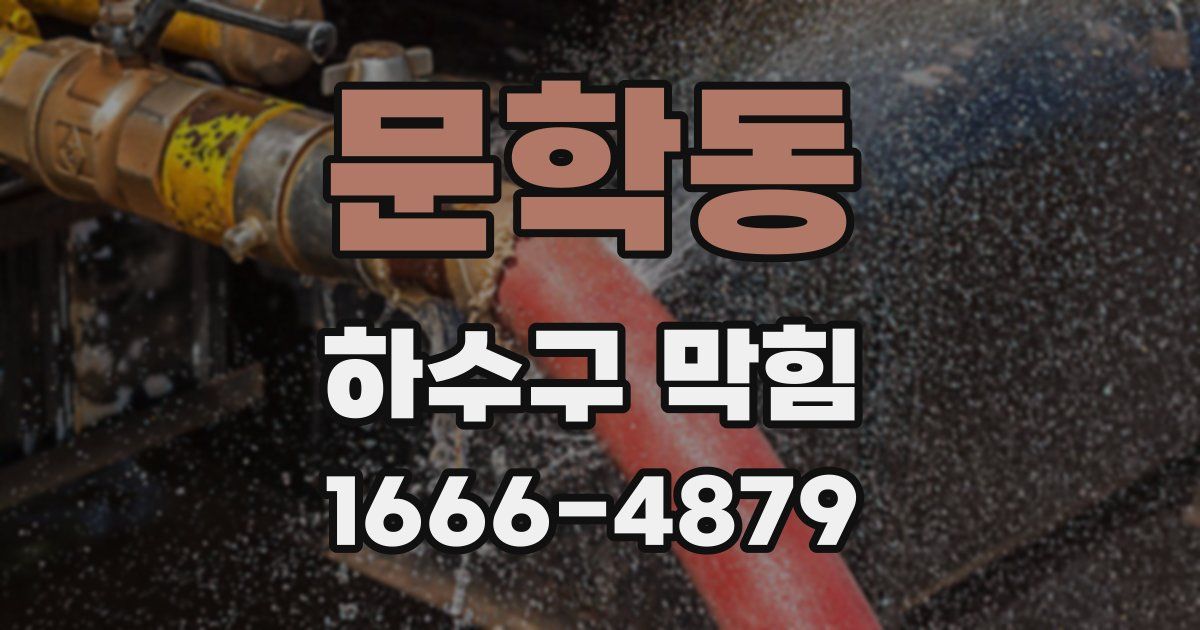 문학동 하수구 막힘