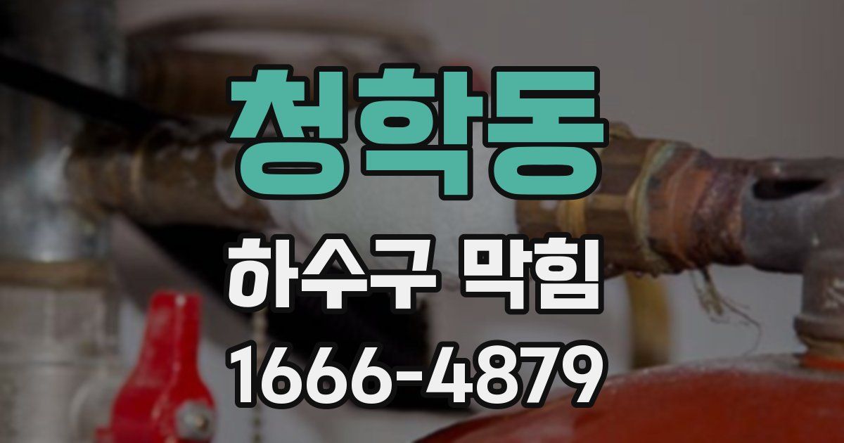 청학동 하수구 막힘