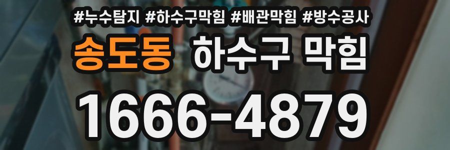 송도동 하수구 막힘
