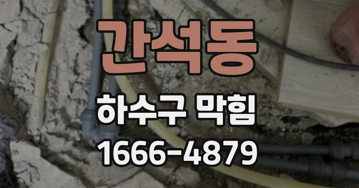 간석동 하수구 막힘