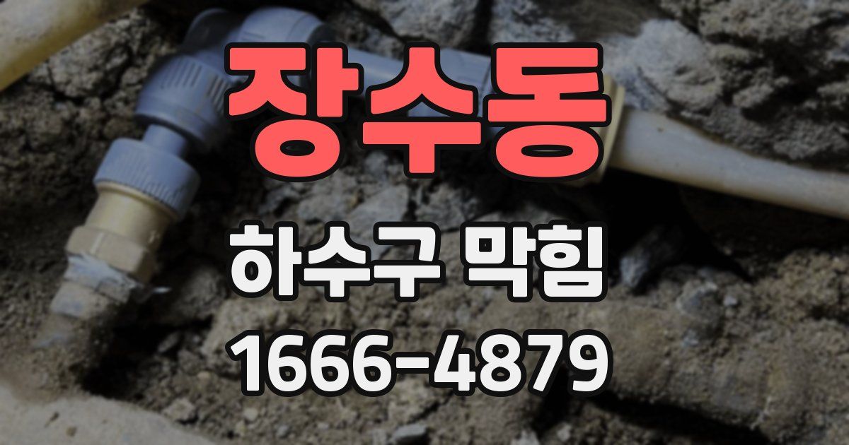 장수동 하수구 막힘