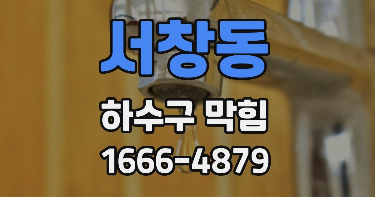 서창동 하수구 막힘
